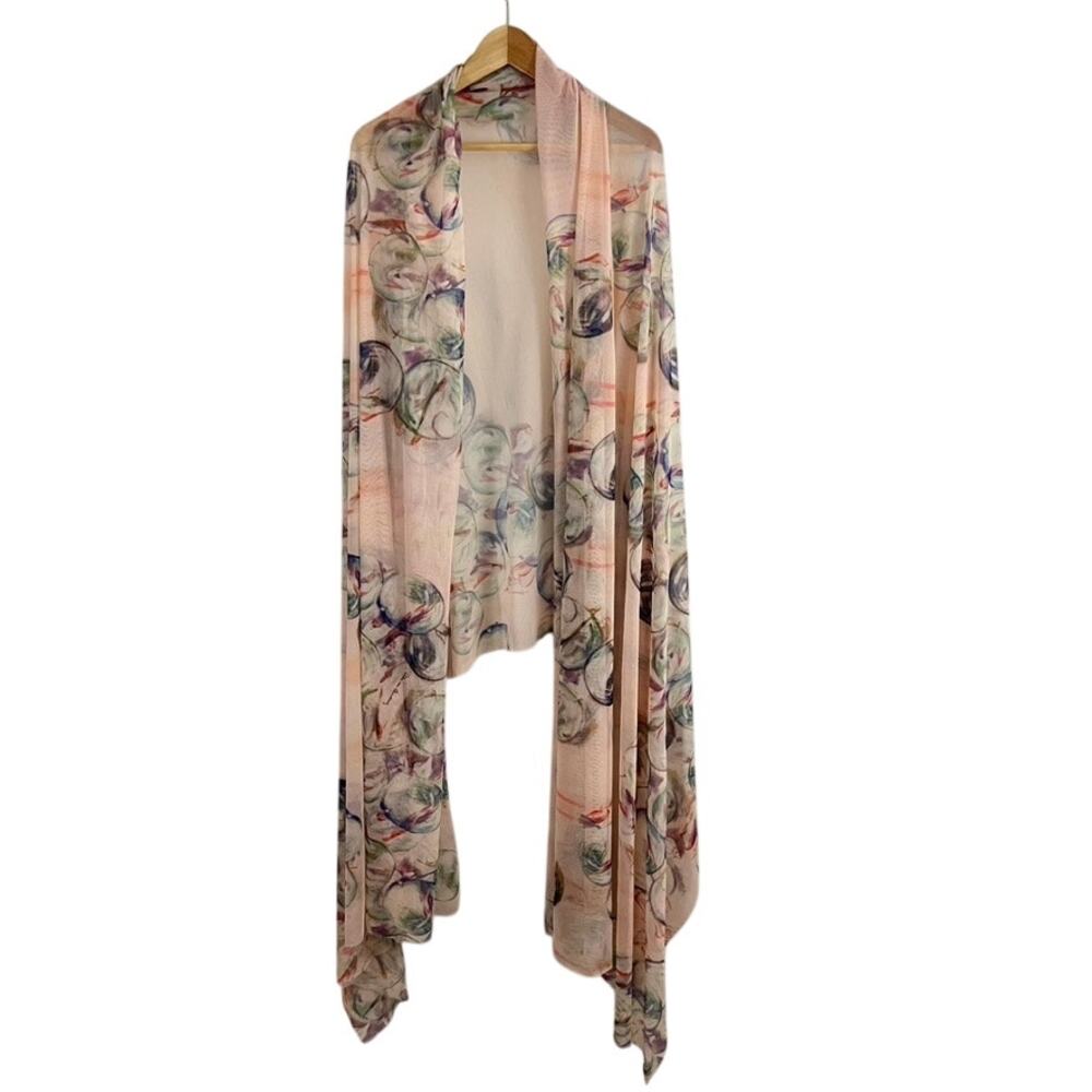 ALA von Auersperg Mesh Shawl Long Cover  Wrap Up Abstract